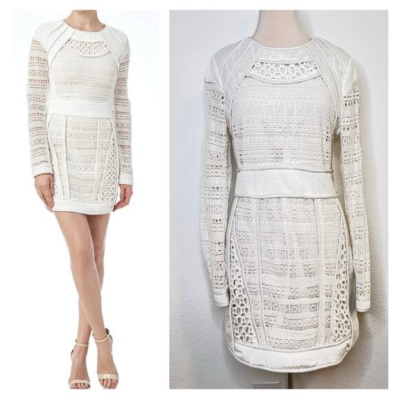 Asilio Womens Back With A Vengeance Size *XS* White Crochet Lace Bride Wedding - Picture 3 of 16